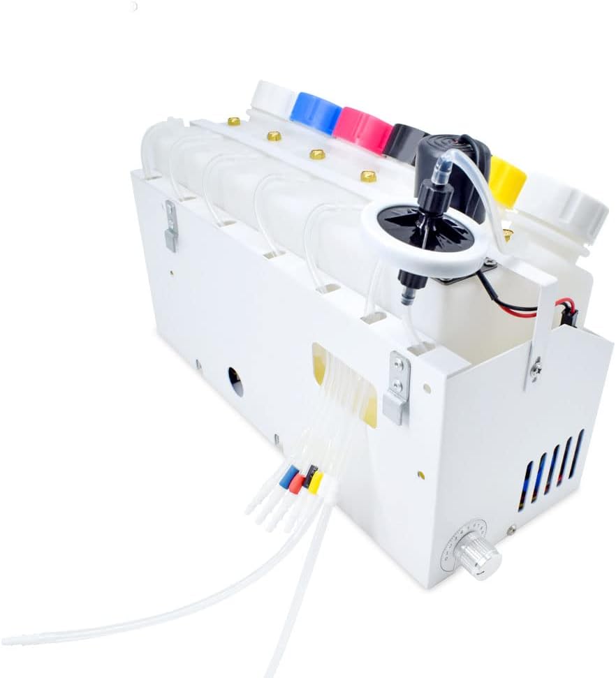 L&C Professional DTF CISS for EPSON ET 8550 DTF Empty Ink System CISS Refillable Cartridge Kit with Ink Flow Control Damper for EPSON ET8550 L805 DTF Printer