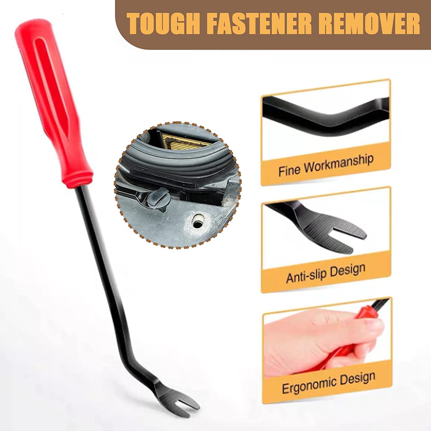 Wokape 176Pcs Car Plastic Rivets Metal Retainer Clips Set with Fasteners Remover， Bumper Retainer Clips Car Plastic Rivets Fasteners Push Retainer Kit for GM Ford Mazda Audi Toyota