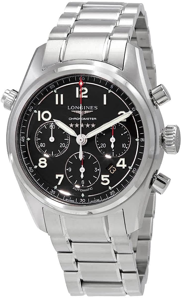 Longines Spirit Chronograph Automatic Black Dial Men's Watch L3.820.4.53.6