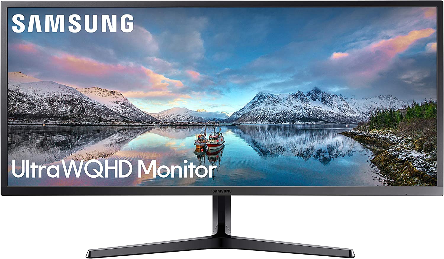 SAMSUNG 34-Inch SJ55W Ultrawide Gaming Monitor (LS34J550WQNXZA) – 75Hz Refresh, WQHD Computer Monitor, 3440 x 1440p Resolution, 4ms Response, FreeSync, Split Screen, HDMI, Black