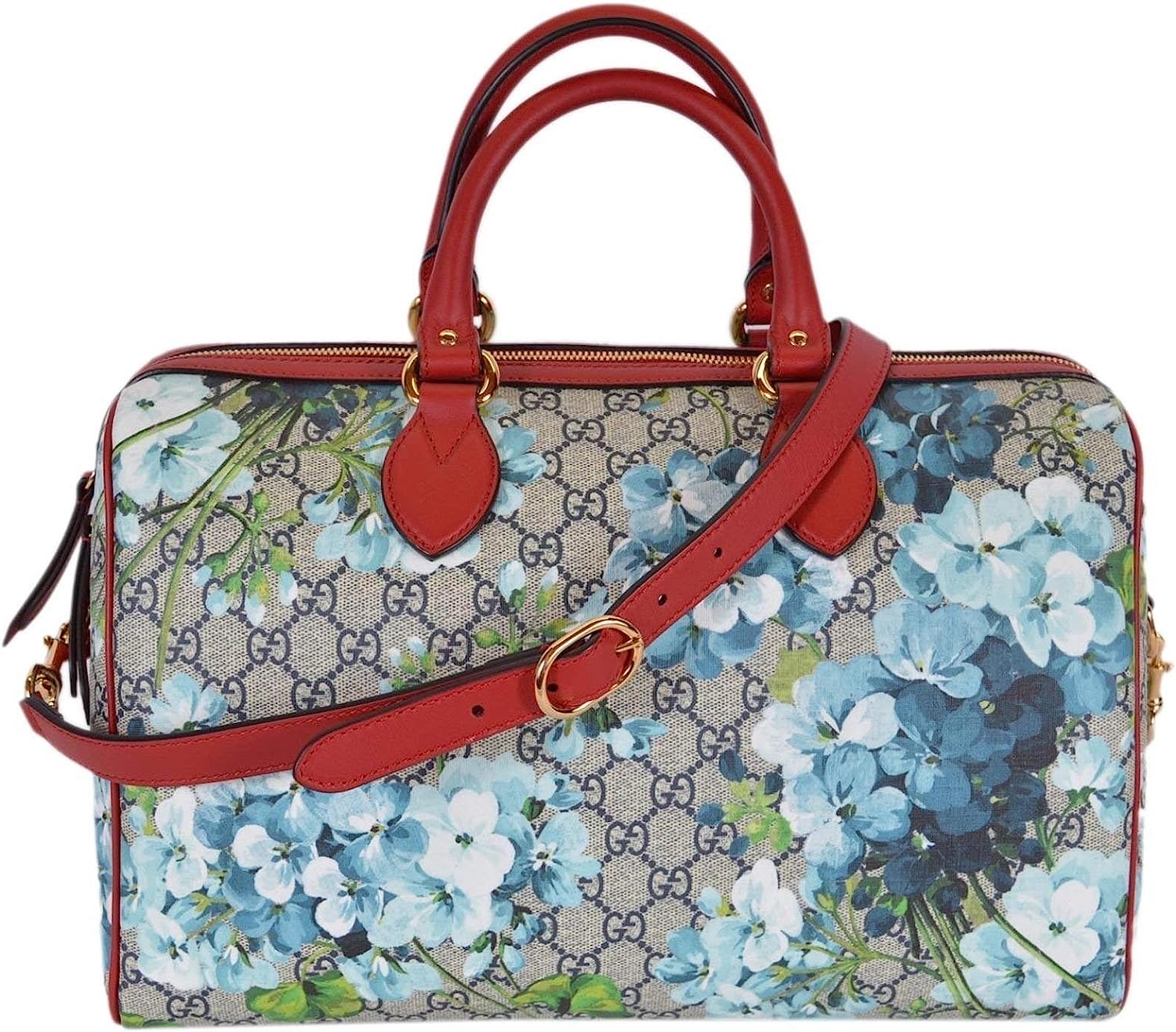 Gucci Women's GG Supreme BLOOMS Convertible Boston Bag