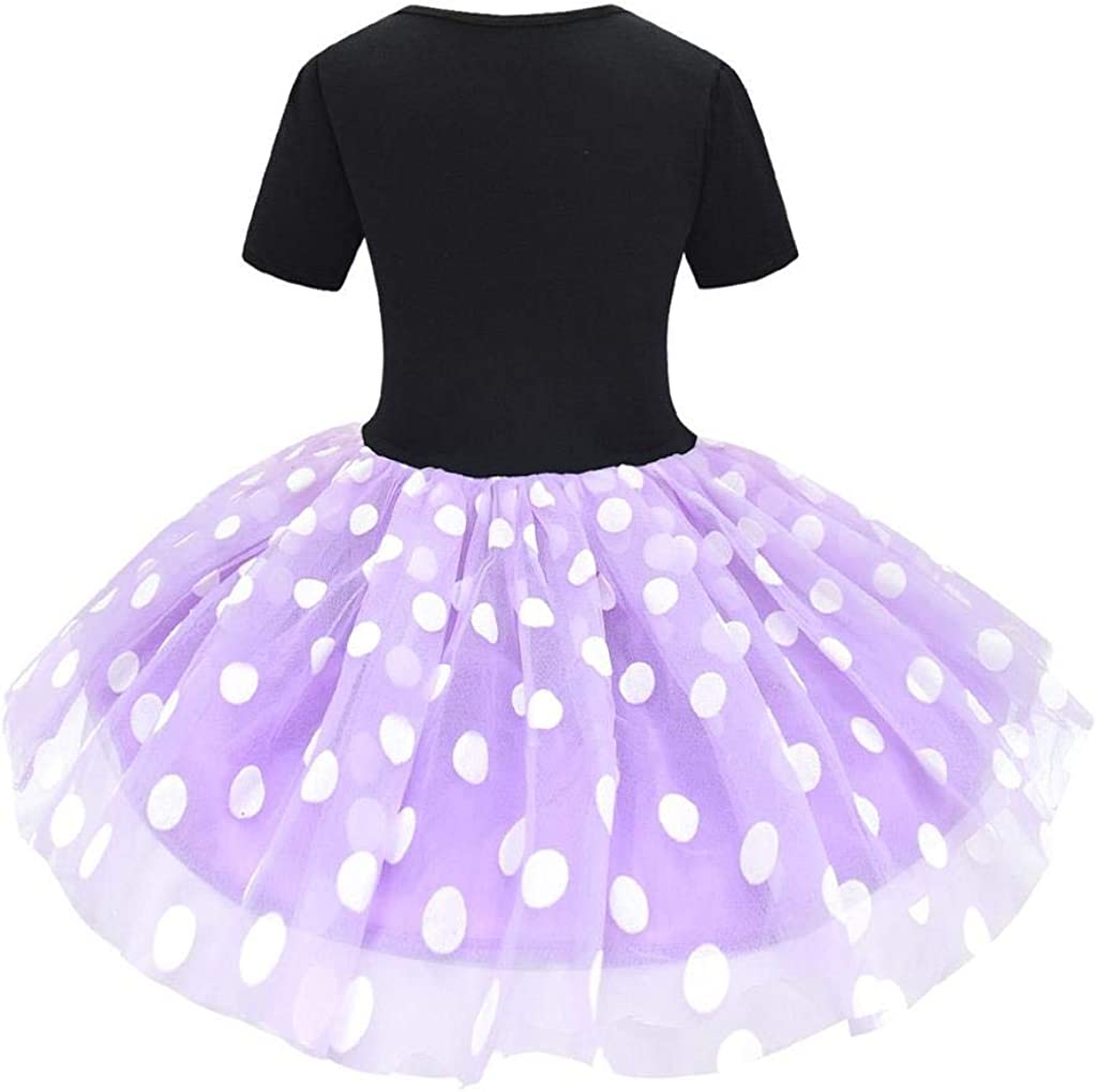 Dressy Daisy Baby Toddler Girl Polka Dots Fancy Dress Up Costume Birthday Party Tulle Dresses Size 9M-5T