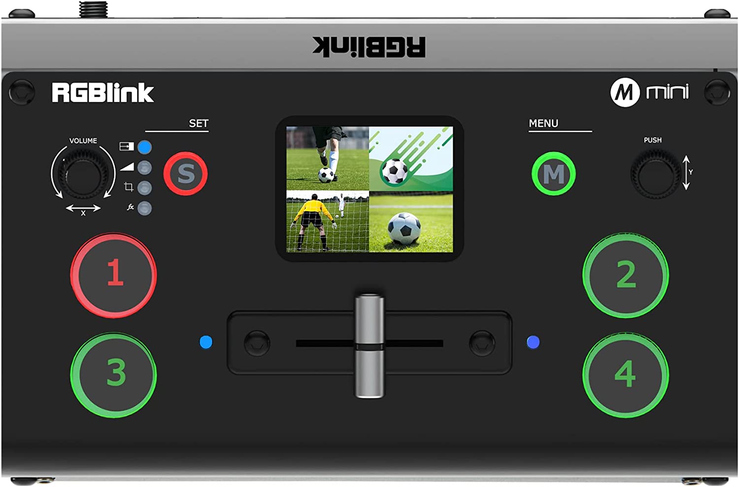 RGBlink Mini-pro Video Switcher with 4 x 4K HDMI Inputs 1HDMI/USB3.0 Outputs Multi Camera Video Mixer Switcher with 2 Inch Touch Screen Ideal for Live Streaming Worship Online Teachers Gamers