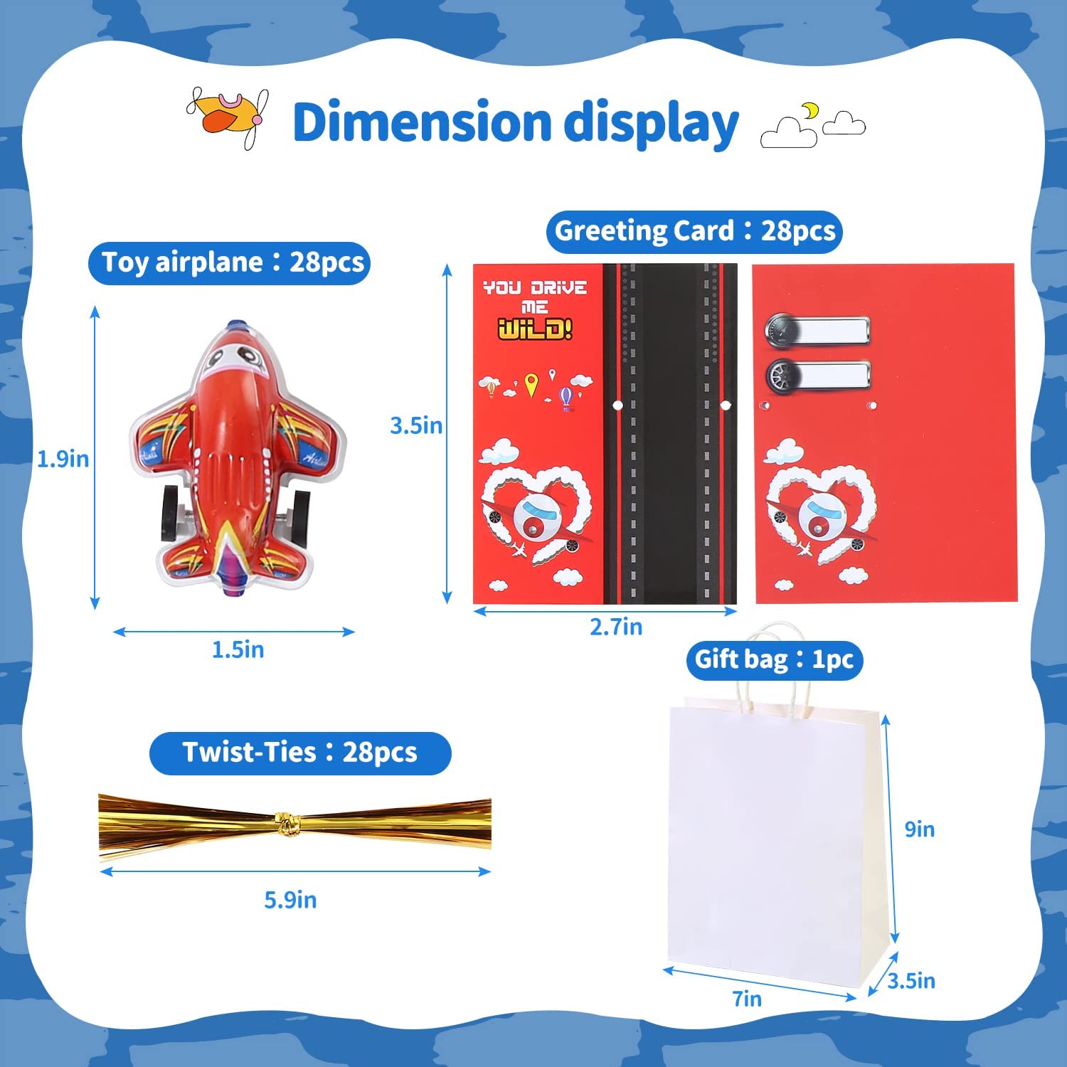 Valentines Day Gifts for Kids, 28pcs Pull Back Airplane Toy With Valentines Cards for Kids Classroom, Valentine Classroom Exchange Party Favors for Kids Small Toys Goodie Bags Stuffers, Pinata Fillers