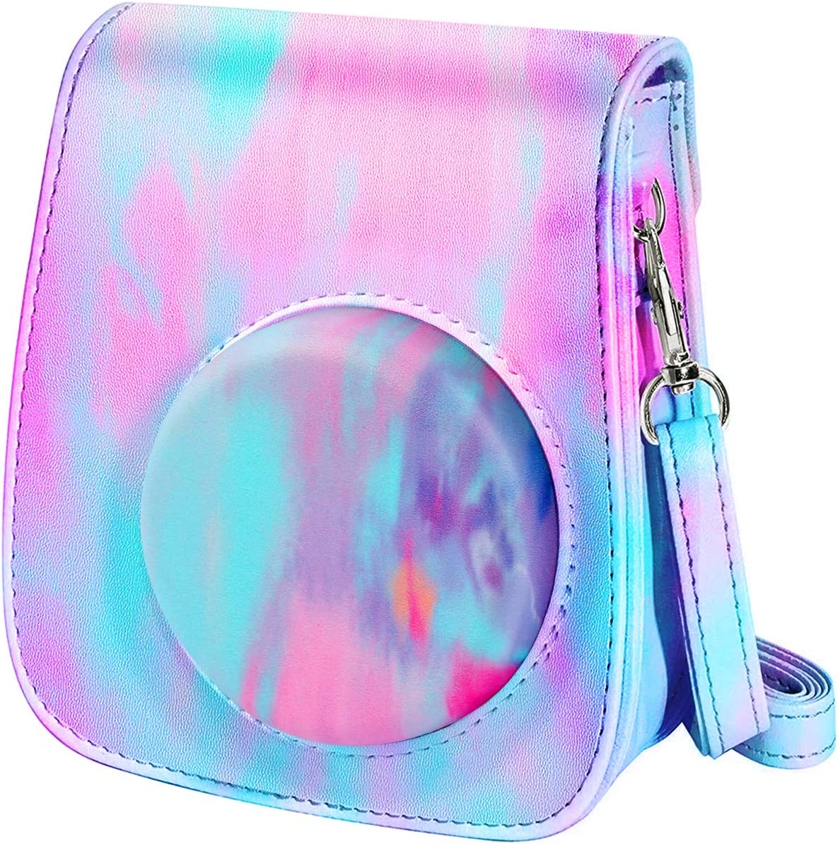 Katia Camera Case Bag Compatible with Fujifilm Instax Mini 11 Instant Film Camera with Shoulder Strap and Photo Accessories Pocket - Aurora