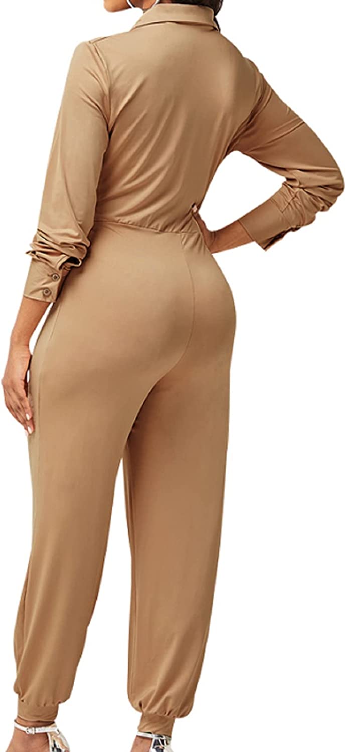 IbuduSexy Women Jumpsuits Sexy Long Sleeve Elegant print Straight Long Pants Rompers