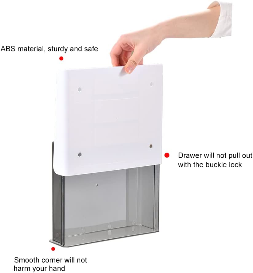 COZYWELL Under Desk Drawer, Attachable Under Desk Storage, Self-Adhesive Under Desk Drawer Slide-out, Stick on Drawer Under Desk Organizer for Home Office Organization Hidden Storage