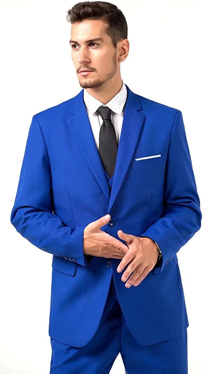Men’s Suits 3 Piece Suits for Men Slim Fit Wedding Prom Tuxedo Suit Set Business Formal Suit Jacket Vest Pants Set