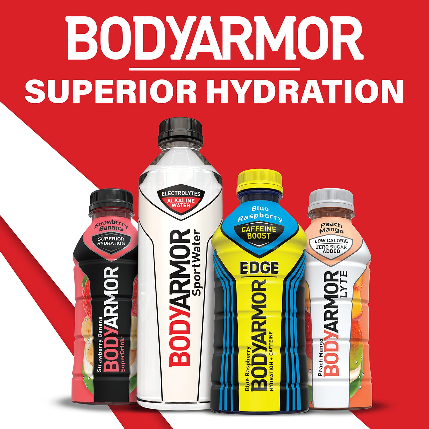 BODYARMOR LYTE Sports Drink Low-Calorie Sports Beverage， Strawberry Lemonade， Natural Flavor With Vitamins， Potassium-Packed Electrolytes， Perfect For Athletes 16 Fl Oz (Pack of 12)