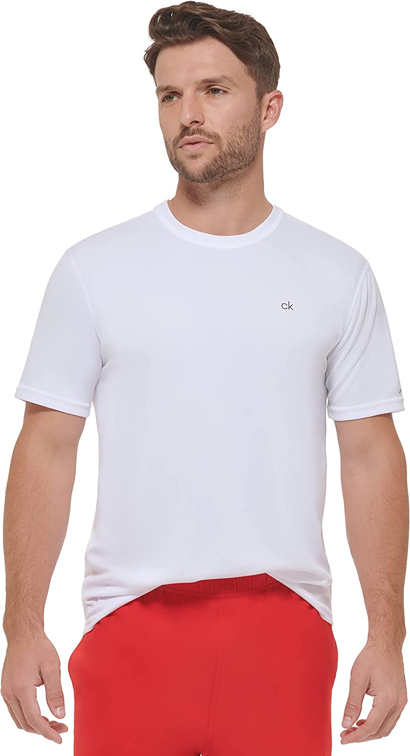 Calvin Klein Men's Light Weight Quick Dry Short Sleeve 40+ UPF Protection