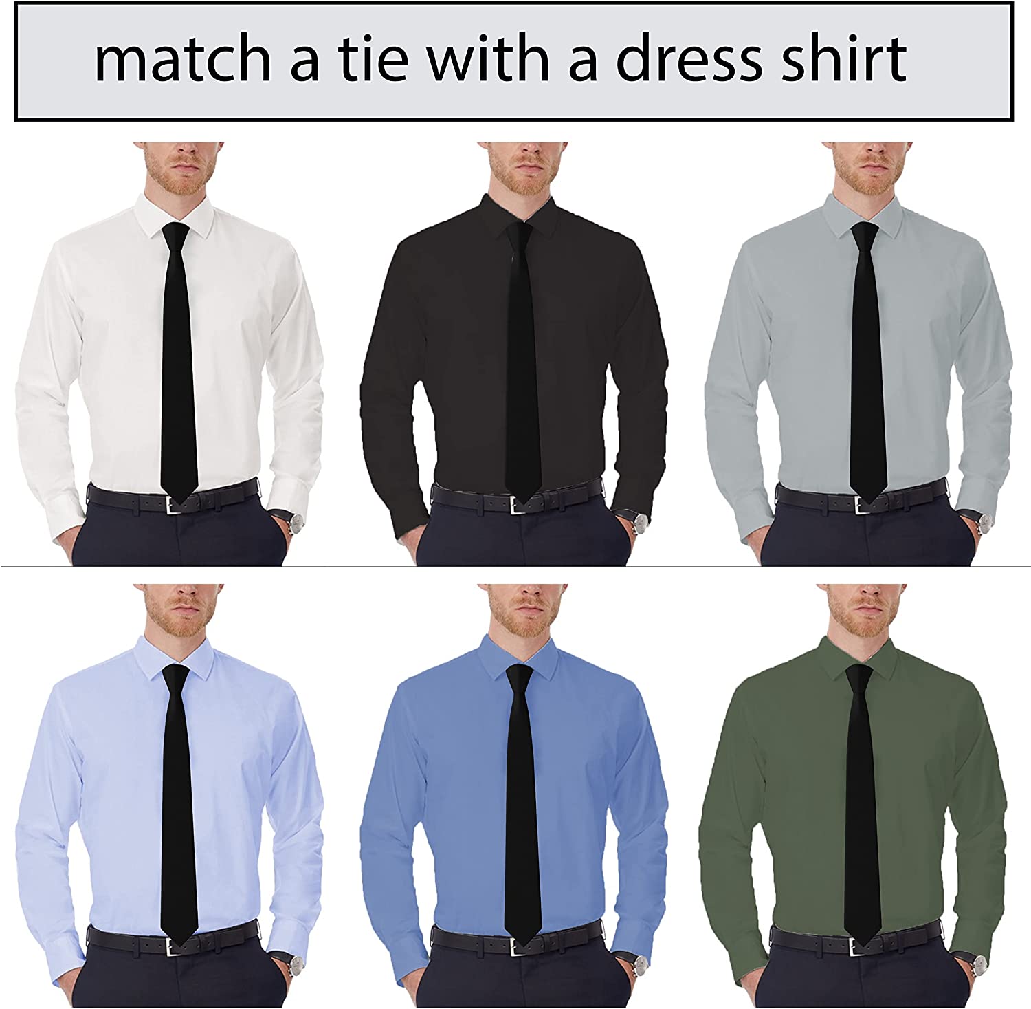 Men's Oxford Matt Neckties Solid Color for Adults Tuxedo Classic Design, by Bow Tie Hosue