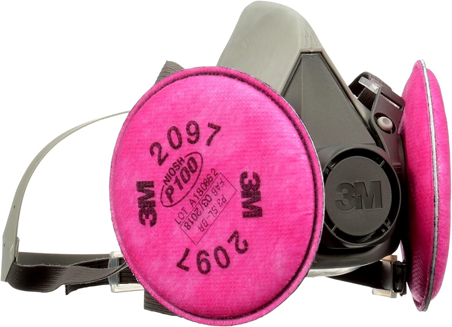 3M Mold and Lead Paint Removal Respirator, Lightweight Construction For Comfort, Convenient Reusable Design, Medium, 6297PA1-A