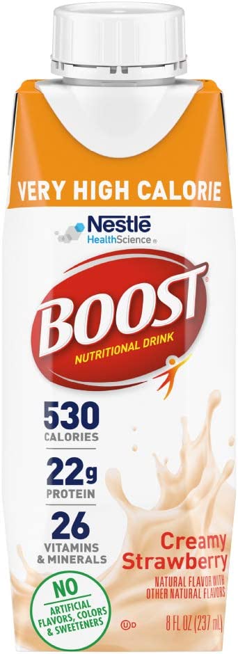 Boost Very High Calorie Nutritional Drink， Chocolate， 8 Fl Oz (Pack of 24)