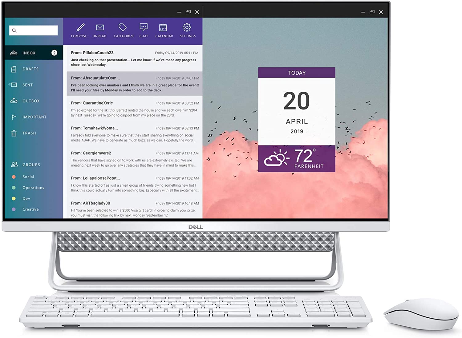 DELL Inspiron 7790- 27 Inch All In One FHD Touch, Intel Core i7, 16GB Memory, 512GB Solid State Drive + 1TB, Windows 10 Home (Latest Model) - Silver