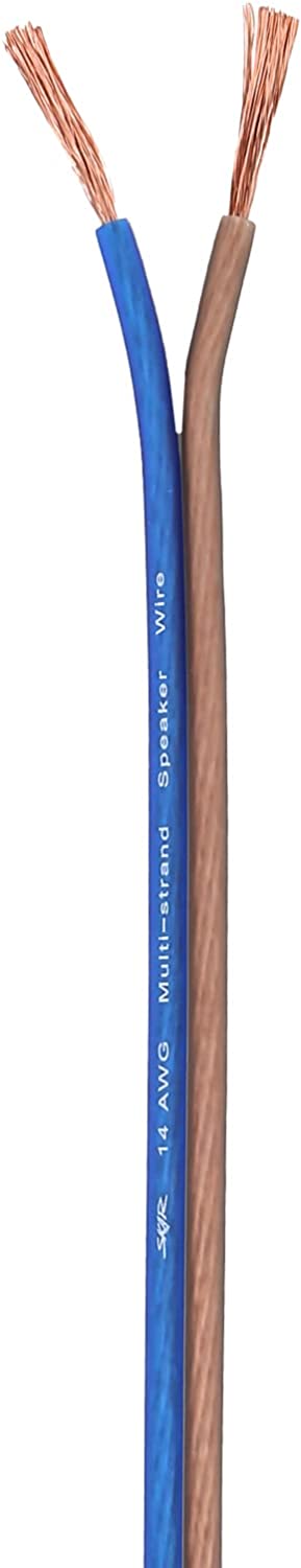 Skar Audio 14 Gauge AWG Audio Speaker Wire - 30 Feet (Blue/Brown)