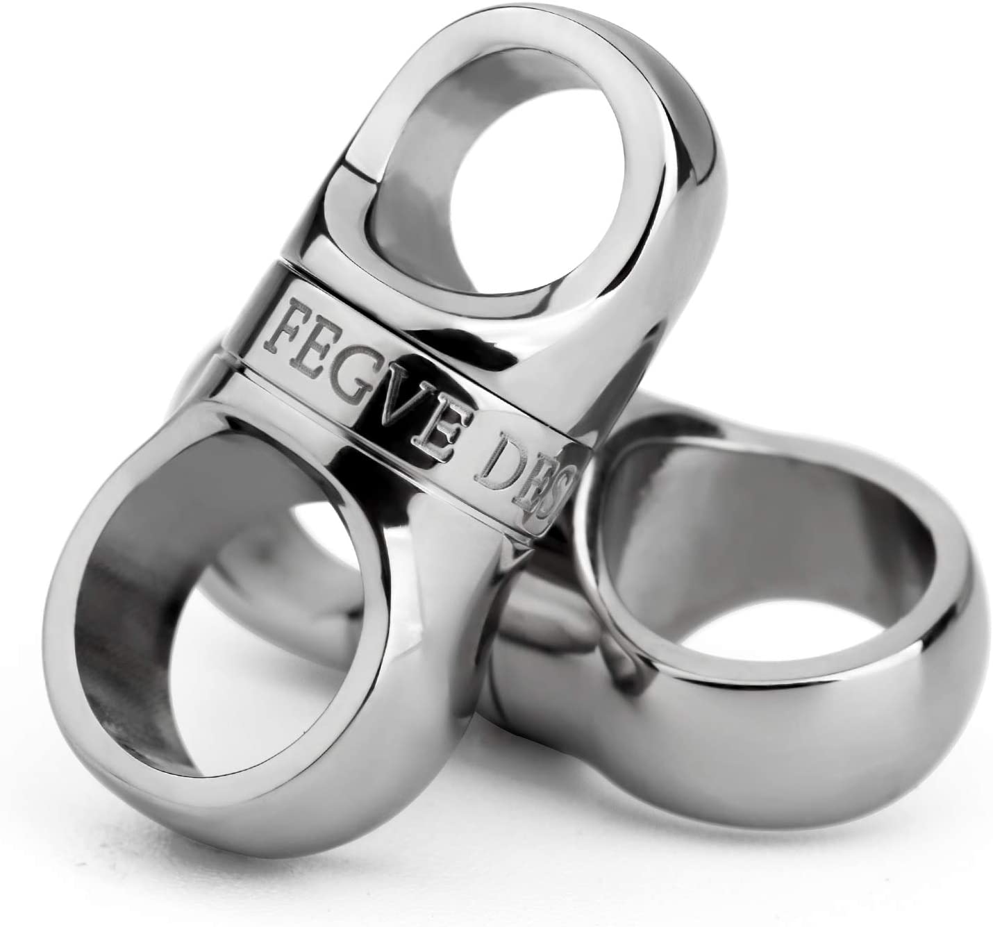 TISUR Titanium Key Ring,Small Chain Rings Heavy Duty Swivel Keyrings Carabiner Keychain For Men And Women Assecories (2pcs Silver)