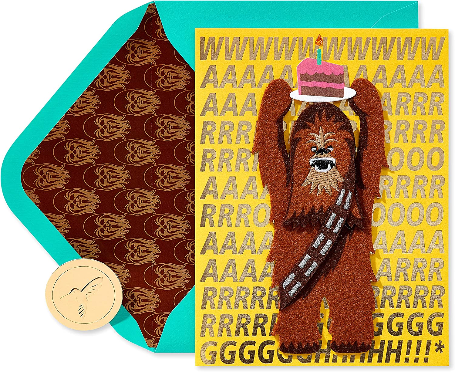 Papyrus Funny Star Wars Birthday Card (Wookie for Happy Birthday)