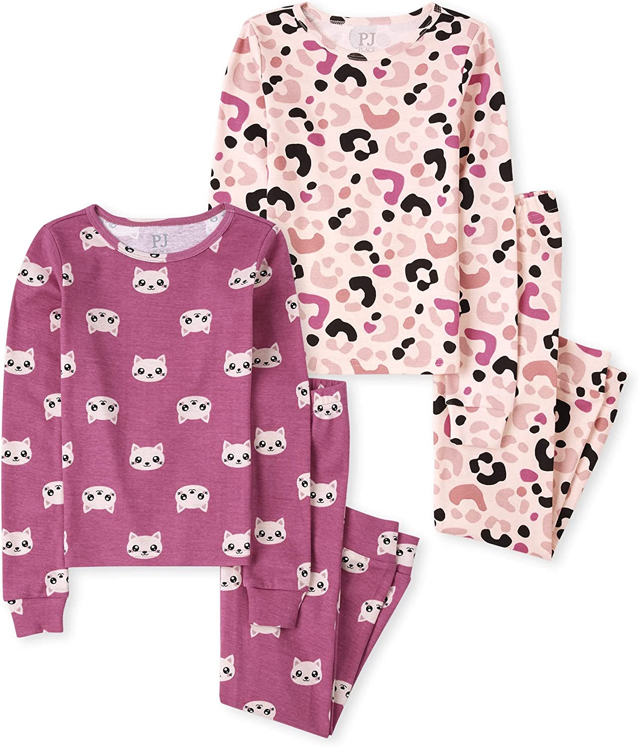 The Children's Place Girls' Kids-PJ Long Sleeve Top and Pants Pajama Set