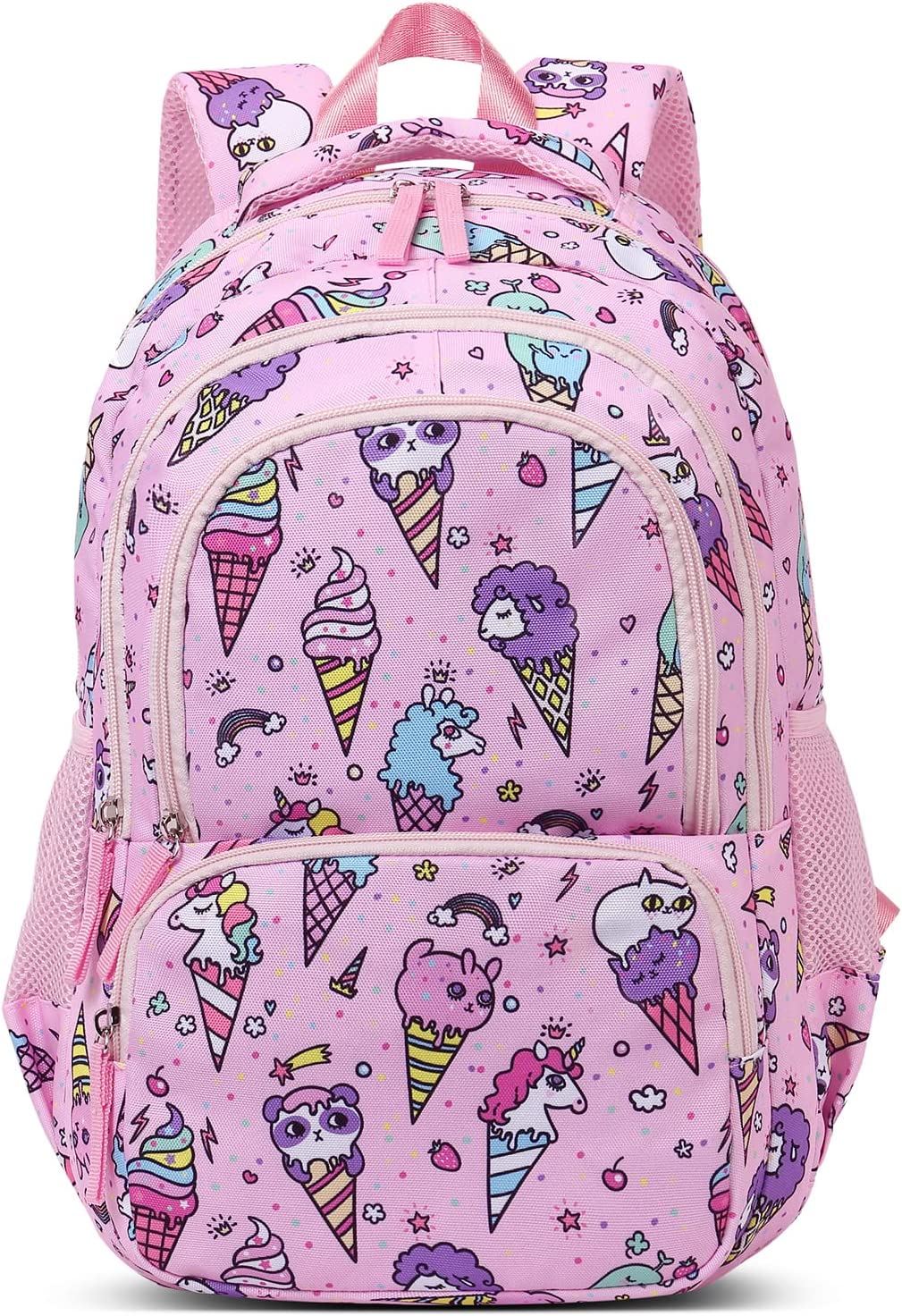 CLUCI Kids Backpack for Elementary School Girls Backpack Toddler School Bags Child Lightweight Preschool Large Bookbags Cute Gifts Pink Unicorn