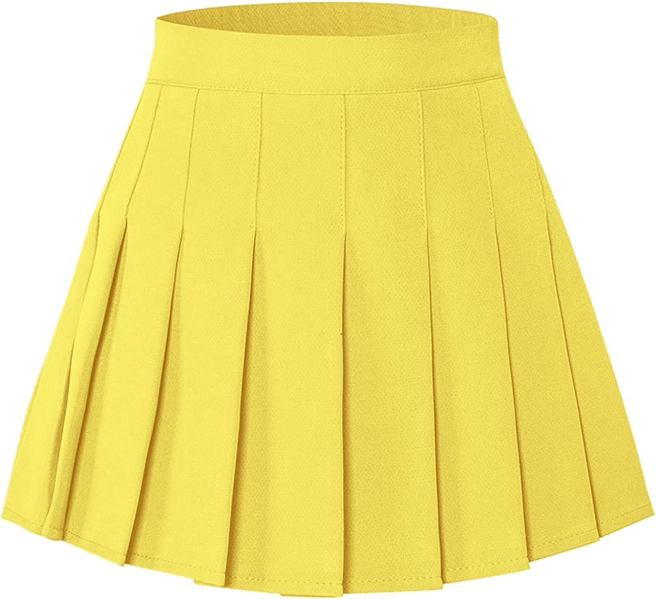 SANGTREE Girls Women's Pleated Skirt, Elastic Waist Uniform Skirt, 2 Years - US 4XL