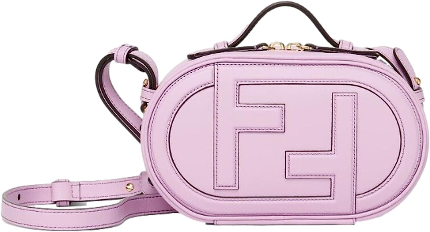FENDI O'Lock Lilac Leather Mini Crossbody Bag