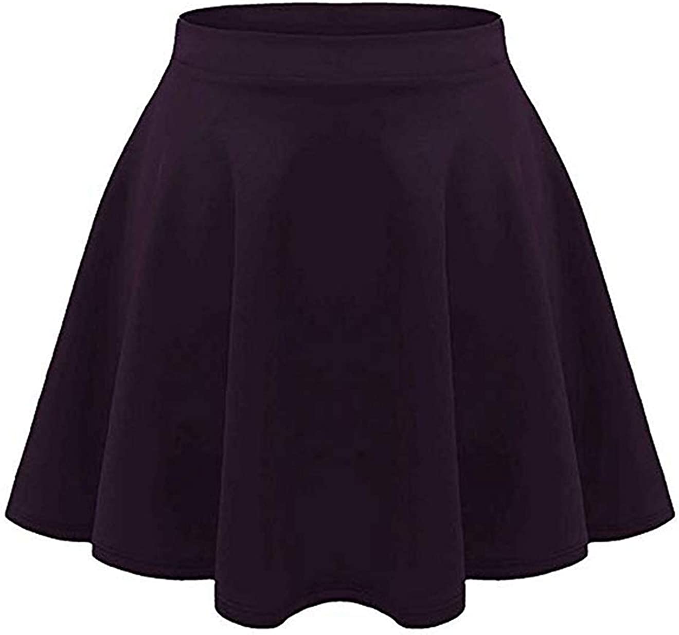 GirlzWalk Kids Girls Casual Mini Stretch Waist Flared Plain Pleated Skater Skirt