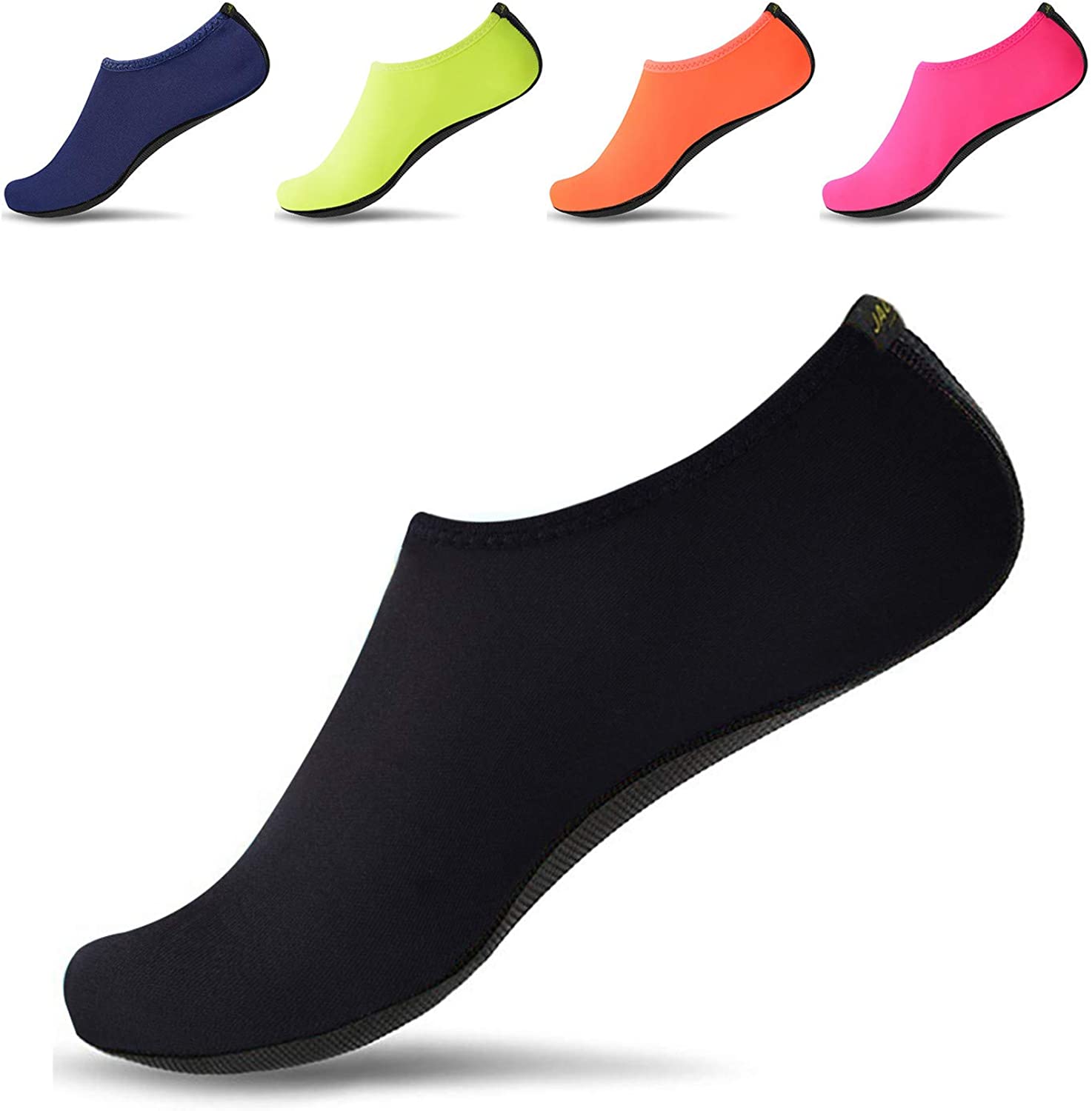 JACKSHIBO Water Shoes for Women Men Quick-Dry Aqua Water Socks Barefoot Shoes for Cruise Essentials Swiming Beach Pool Yoga Surf