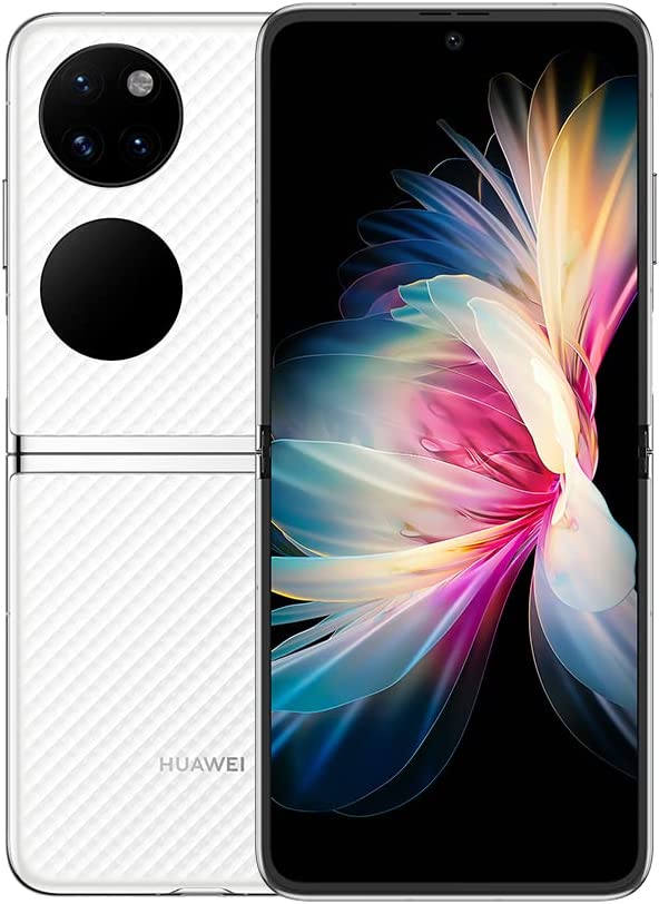 HUAWEI P50 Pocket Dual SIM BAL-L49 Global ROM EU/UK Model Factory Unlocked (White (8GB+256GB))