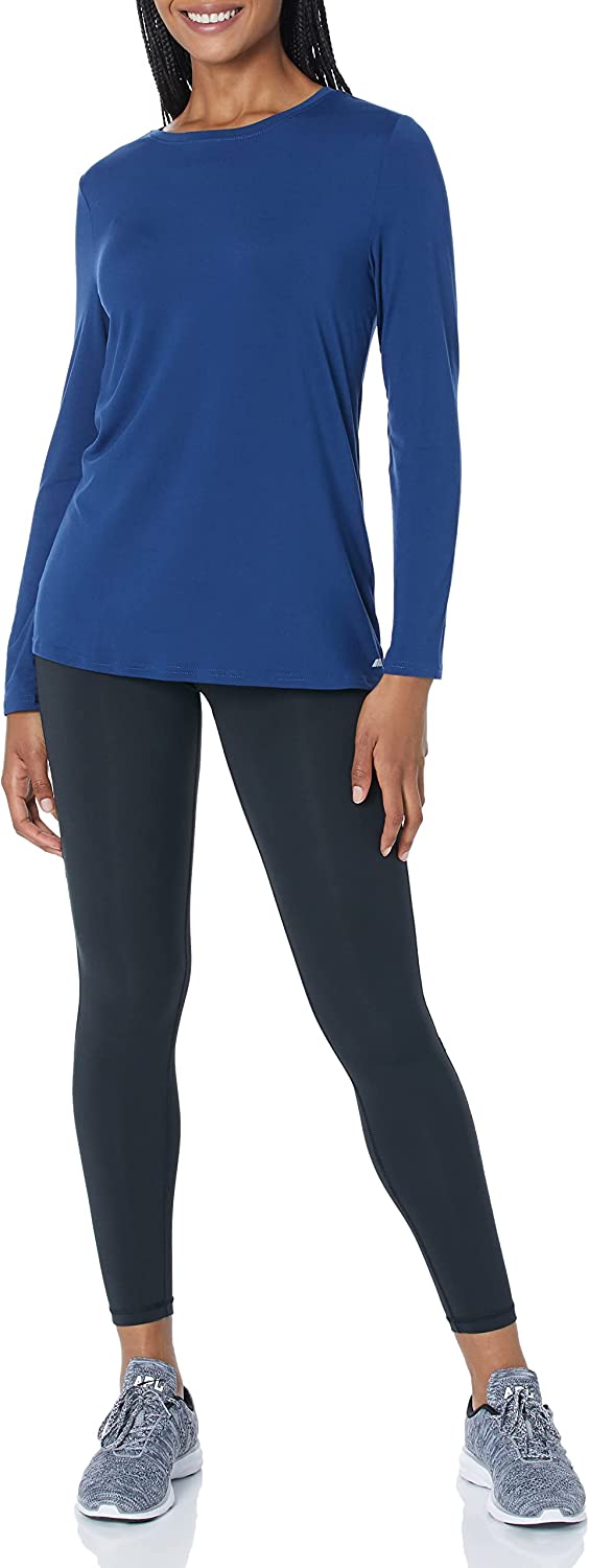 Amazon Essentials Women&#39;s Tech Stretch Long-Sleeve T-Shirt (Available in Plus Size)