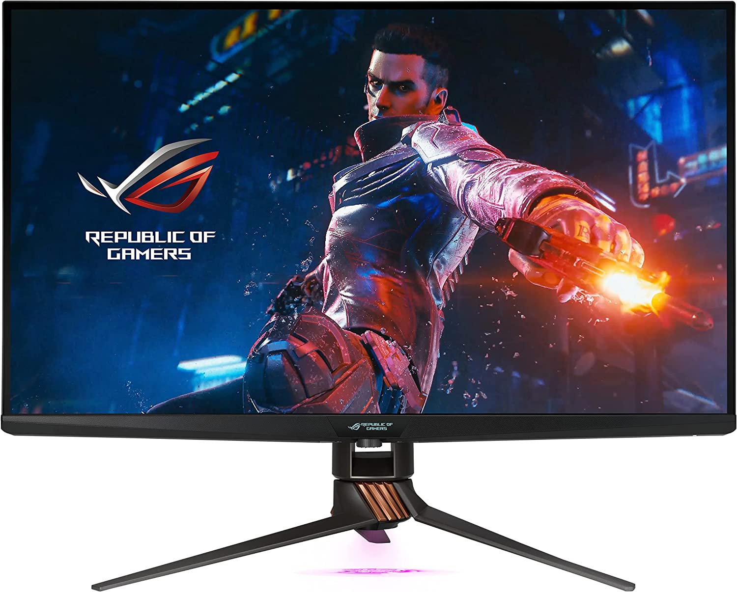 ASUS ROG Swift 32” 4K HDR 144Hz DSC Gaming Monitor (PG32UQX) - UHD (3840 x 2160), Mini-LED IPS, G-SYNC Ultimate, Local dimming, Quantum Dot technology, DisplayHDR 1400, Eye Care, DisplayPort, HDMI