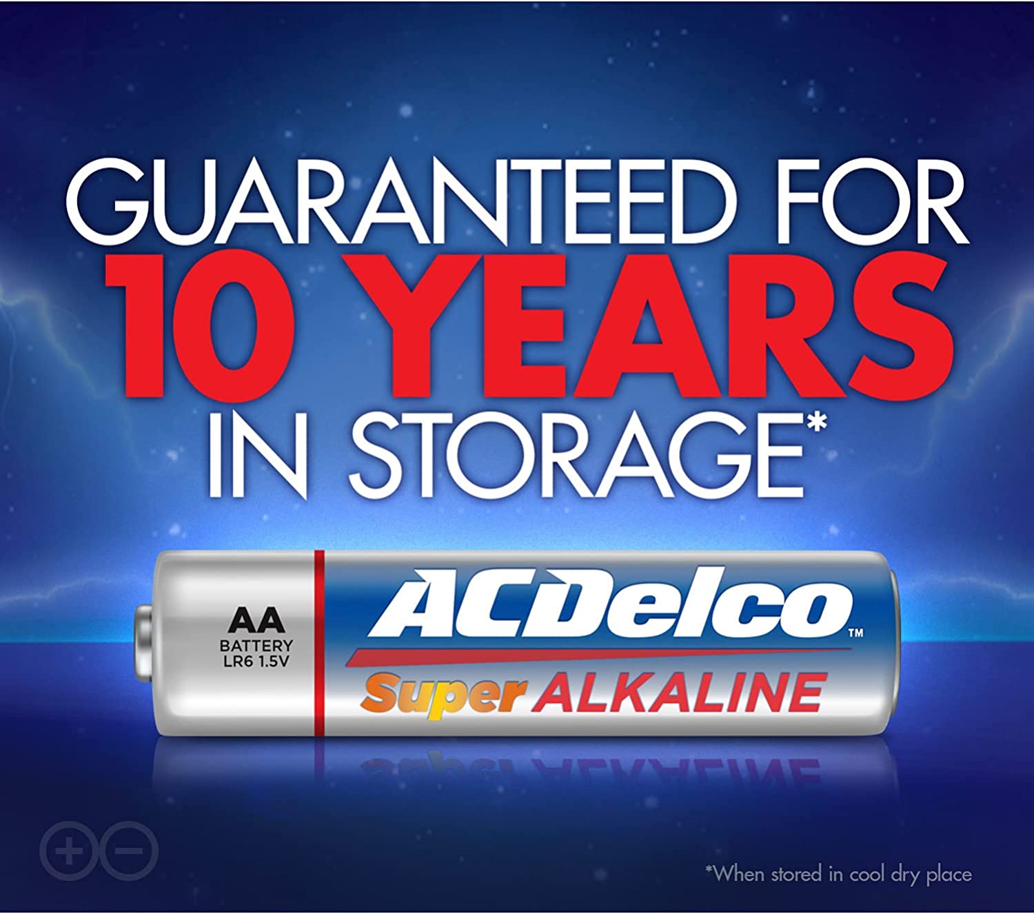 ACDelco 48-Count AA Batteries， Maximum Power Super Alkaline Battery， 10-Year Shelf Life， Recloseable Packaging