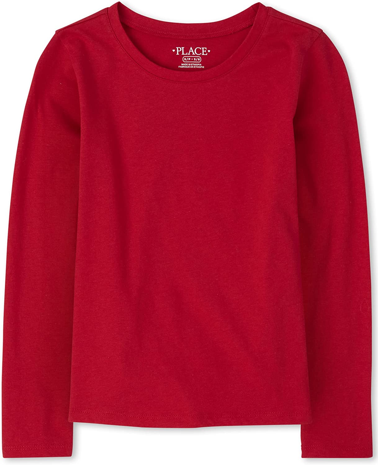 The Children's Place Girls' Single Long Sleeve Basic Layering T-Shirt