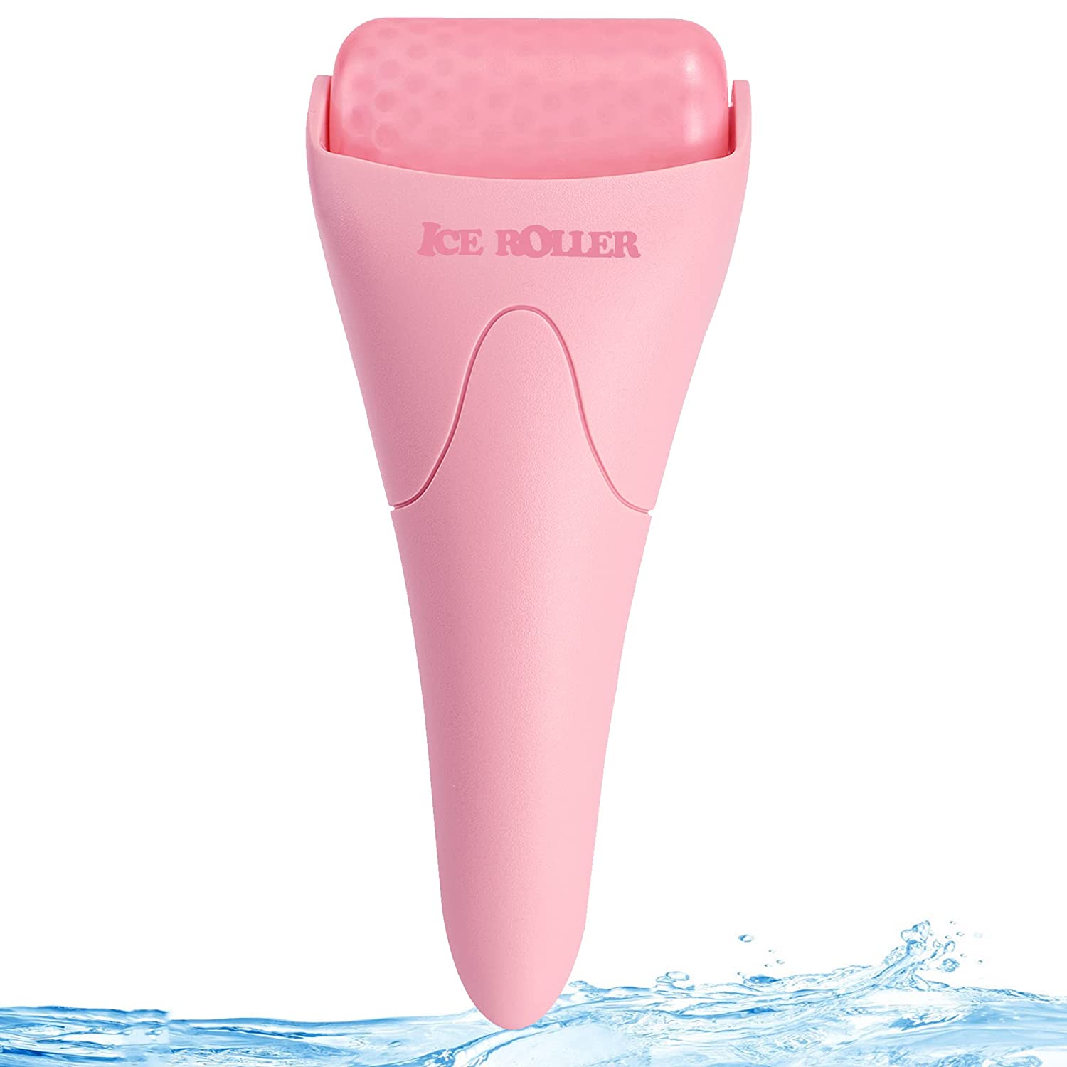 Ice Roller for Face, Eyes and Whole Body Relief, Face Roller Skin Care Tool for Migraine Relief and Blood Circulation (Pink Handle+Pink Roller Head)