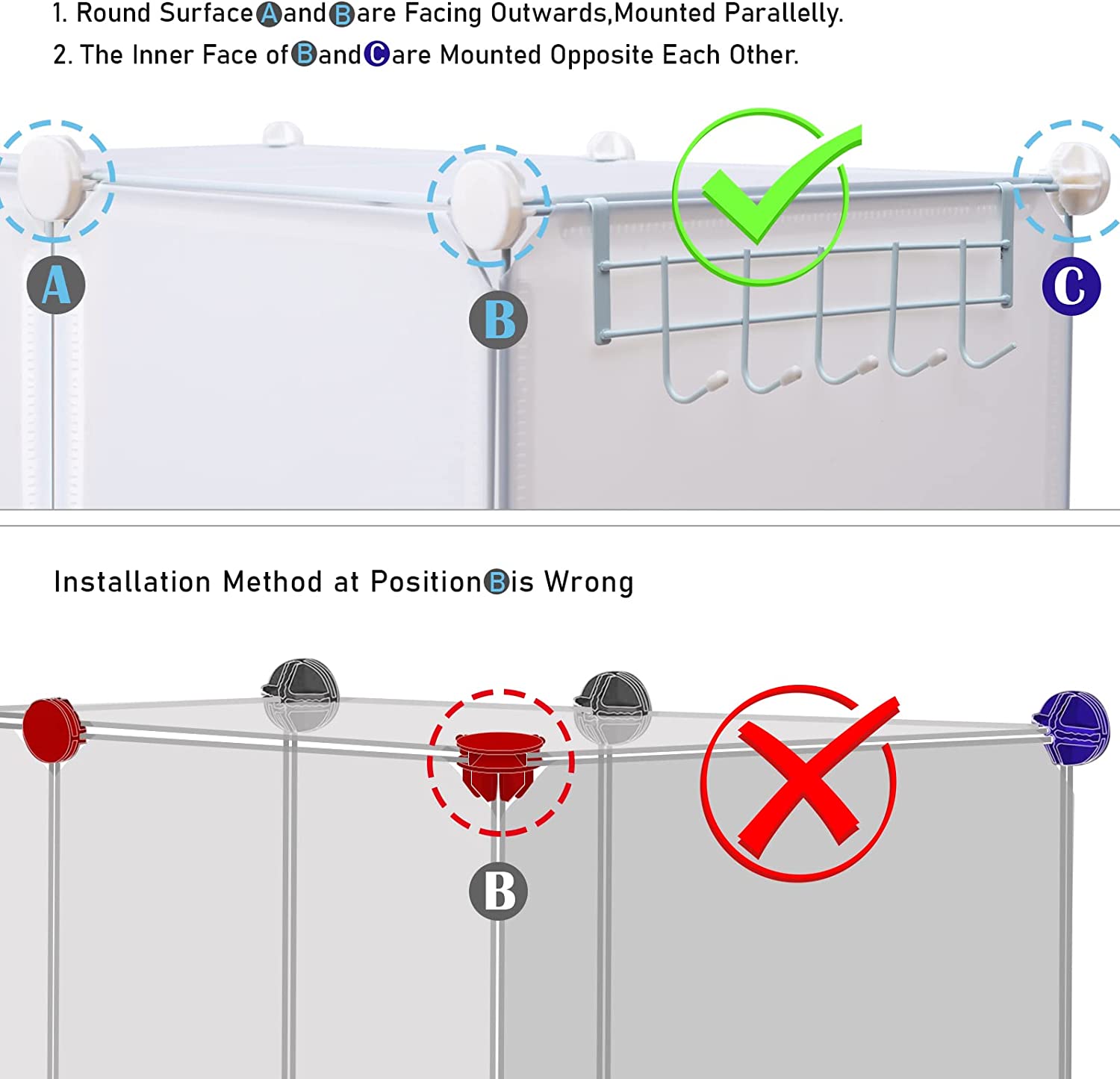 BRIAN & DANY Portable Wardrobe Closet for Hanging Clothes, Bedroom Armoire with Doors, Modular Cabinet for Space Saving, Ideal Storage Organizer Cube for Books, Toys, Towels (16-Cube), White