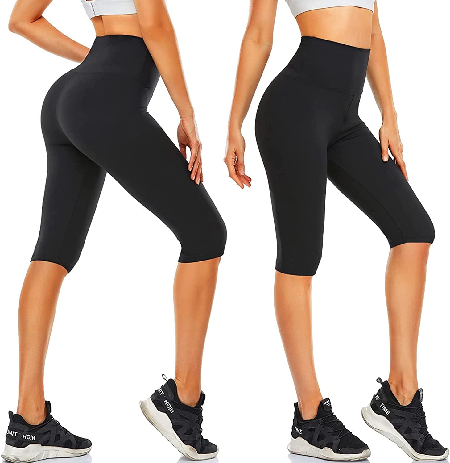 FULLSOFT 3 Pack Leggings for Women Non See Through-Workout High Waisted Tummy Control Running Yoga Pants