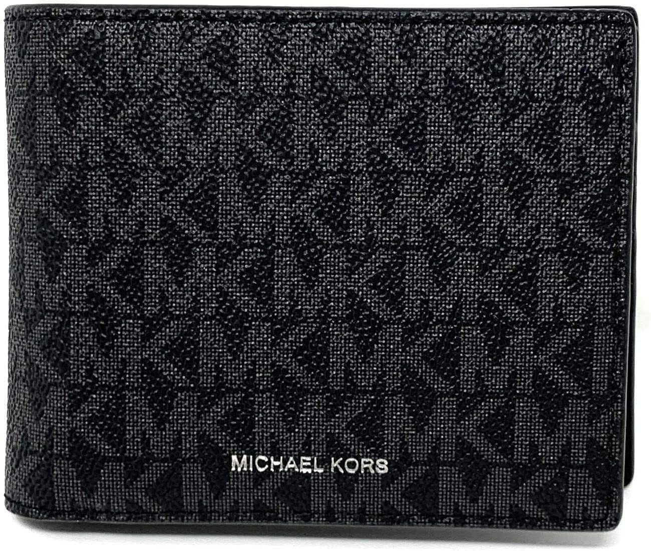Michael Kors Men's Cooper Billfold with Passcase Wallet (Black)