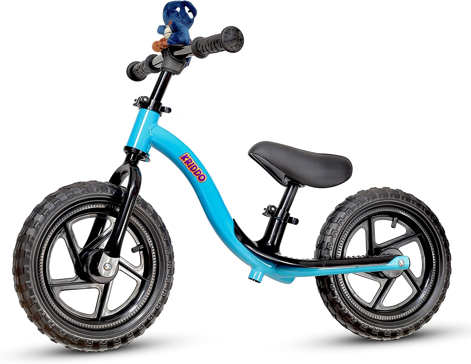 KRIDDO Toddler Balance Bike 2 Year Old, Age 18 Months to 5 Years Old, Early Learning Interactive Push Bicycle with Steady Balancing and Footrest, Gift Bike for 2-5 Boys Girls, Blue