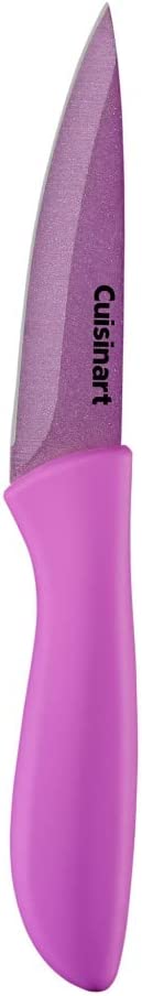 Cuisinart C55-12PCKSAM 12-Piece Ceramic Coated Stainless Steel Knives， Comes with 6-Blades and 6-Blade Guards， Color Coded to Reduce Risk of Cross Contamination， Jewel