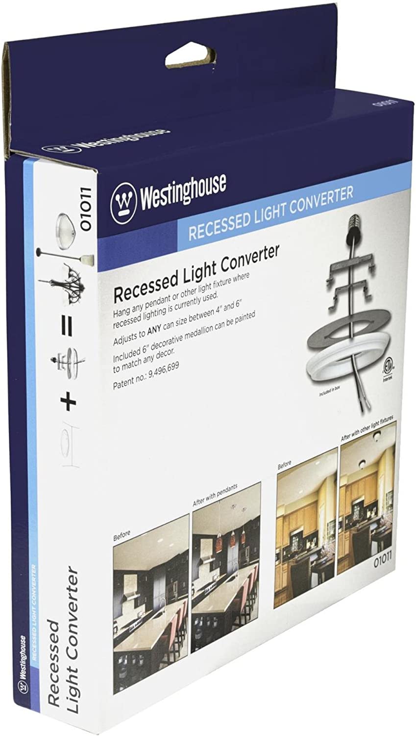 Westinghouse Lighting 0101100 Recessed Light Converter, 1, Finished White