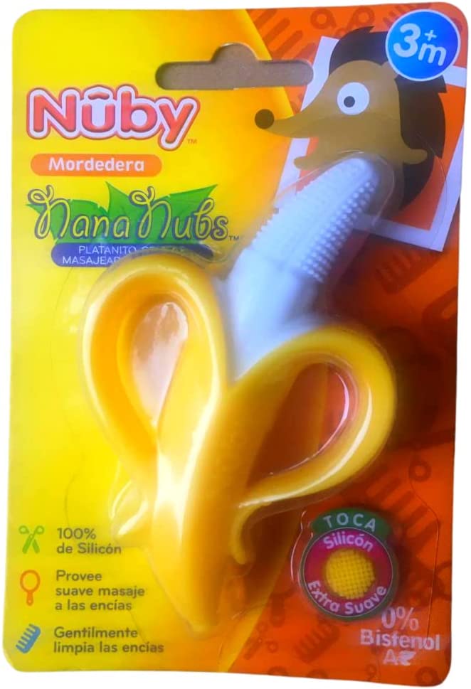 Nuby Nananubs Banana Massaging Toothbrush, Yellow