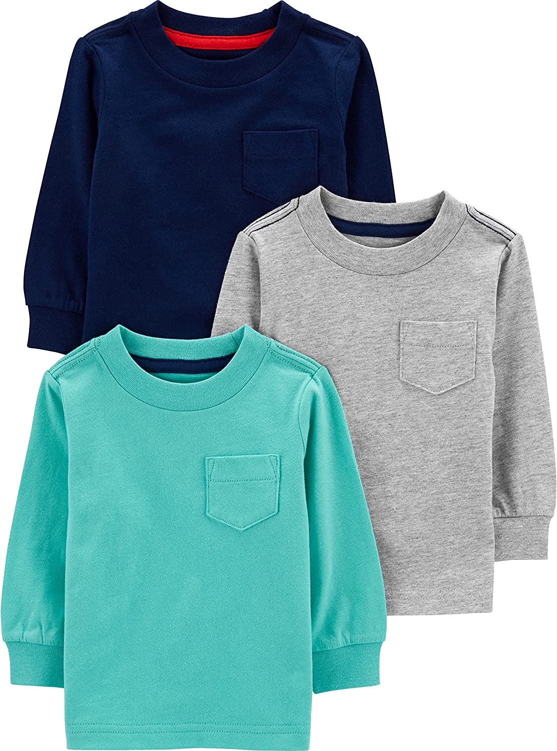 Simple Joys by Carter's Toddlers and Baby Boys' Long-Sleeve Shirts, Multipacks